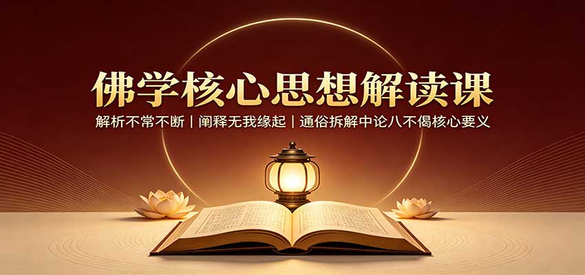 佛学核心思想解读课:解析不常不断,阐释无我缘起,通俗拆解中论八不偈核心要义 佛学核心思想解读课:解析不常不断,阐释无我缘起,通俗拆解中论八不偈核心要义
