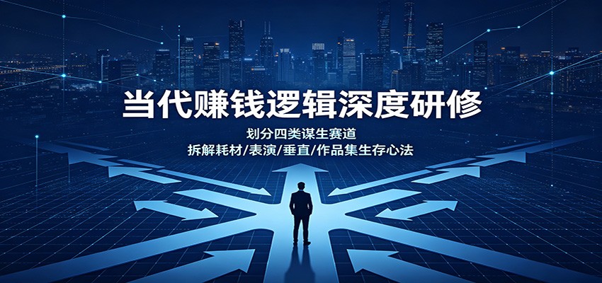 当代赚钱逻辑深度研修:划分四类谋生赛道,拆解耗材/表演/垂直/作品集生存心法 当代赚钱逻辑深度研修:划分四类谋生赛道,拆解耗材/表演/垂直/作品集生存心法