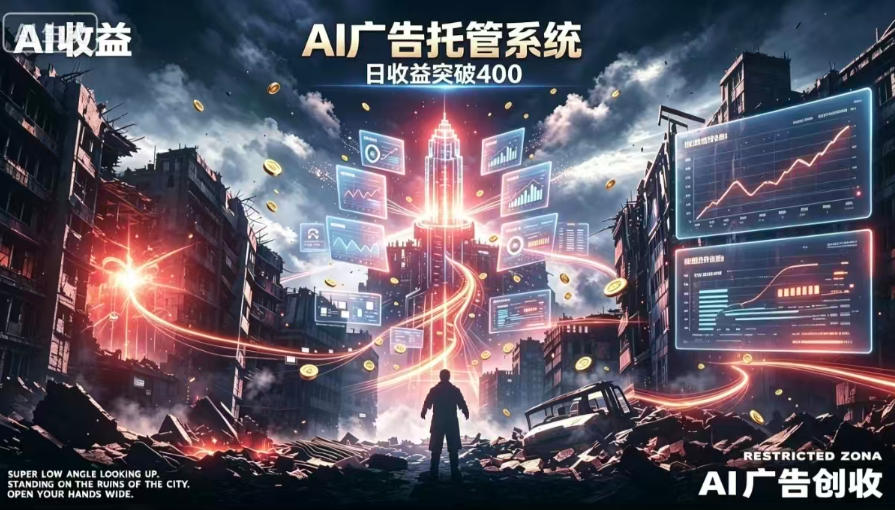 AI智能广告,全自动化运行,单日可达400+,小白新手0基础上手【揭秘】 AI智能广告,全自动化运行,单日可达400+,小白新手0基础上手【揭秘】