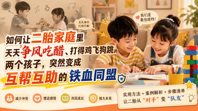 付费文章:如何让二胎家庭里天天争风吃醋、打得鸡飞狗跳的两个孩子,突然变成互帮互助的铁血同盟? 付费文章:如何让二胎家庭里天天争风吃醋、打得鸡飞狗跳的两个孩子,突然变成互帮互助的铁血同盟?