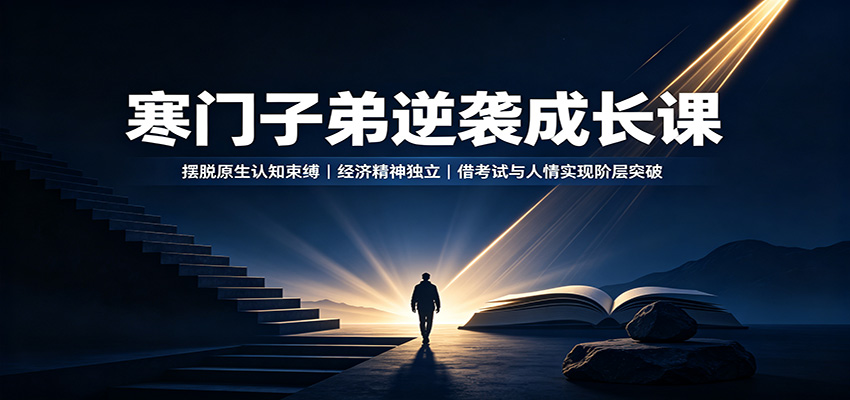 寒门子弟逆袭成长课:摆脱原生认知束缚,经济精神独立,借考试与人情实现阶层突破 寒门子弟逆袭成长课:摆脱原生认知束缚,经济精神独立,借考试与人情实现阶层突破