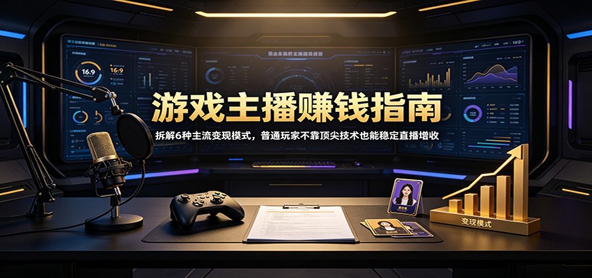 游戏主播赚钱指南:拆解6种主流变现模式,普通玩家不靠顶尖技术也能稳定直播增收 游戏主播赚钱指南:拆解6种主流变现模式,普通玩家不靠顶尖技术也能稳定直播增收
