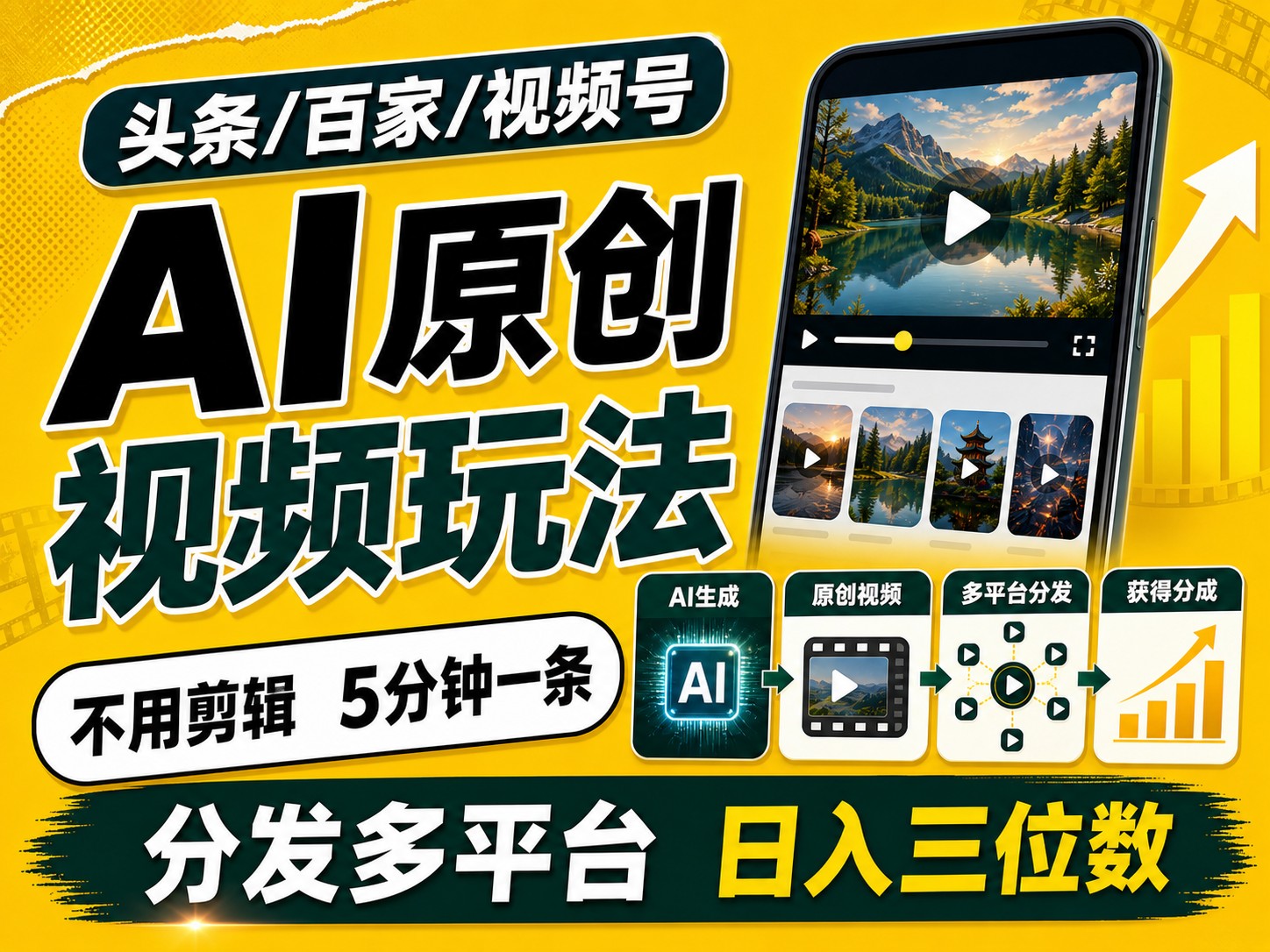 2026头条百家号升级玩法 5分钟一条原创视频 发多平台赚收 2026头条百家号升级玩法 5分钟一条原创视频 发多平台赚收