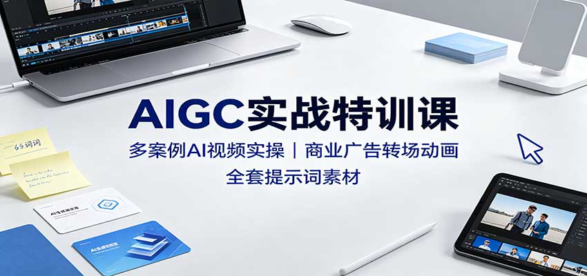 AIGC实战特训课:多案例AI视频实操,商业广告转场动画,全套提示词素材 AIGC实战特训课:多案例AI视频实操,商业广告转场动画,全套提示词素材