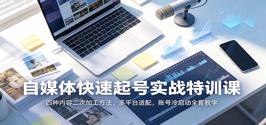 自媒体快速起号实战特训课:四种内容二次加工方法,多平台适配,账号冷启动全套教学 自媒体快速起号实战特训课:四种内容二次加工方法,多平台适配,账号冷启动全套教学