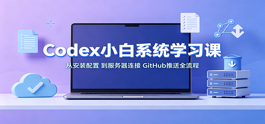 Codex小白系统学习课:小从安装配置,到服务器连接、GitHub推送全流程 Codex小白系统学习课:小从安装配置,到服务器连接、GitHub推送全流程