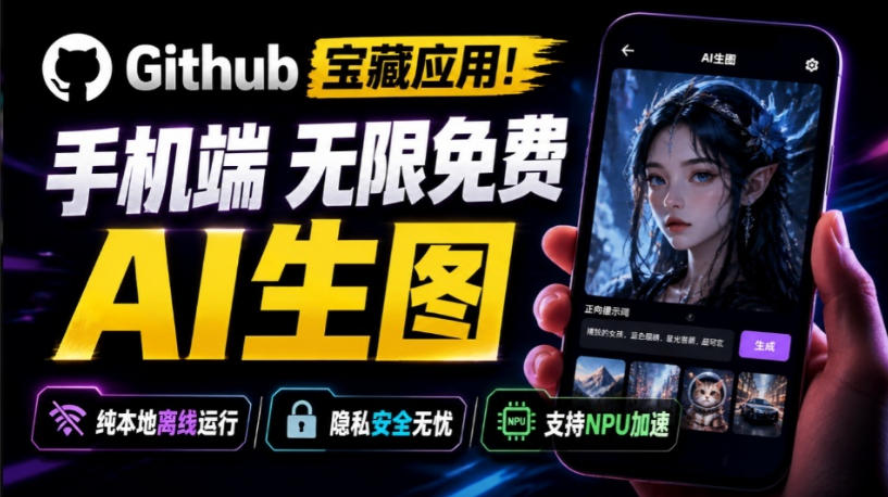 Github宝藏应用!手机端无限免费AI生图,纯本地离线运行,支持NPU加速斩获3.1k stars,local-dream Github宝藏应用!手机端无限免费AI生图,纯本地离线运行,支持NPU加速斩获3.1k stars,local-dream