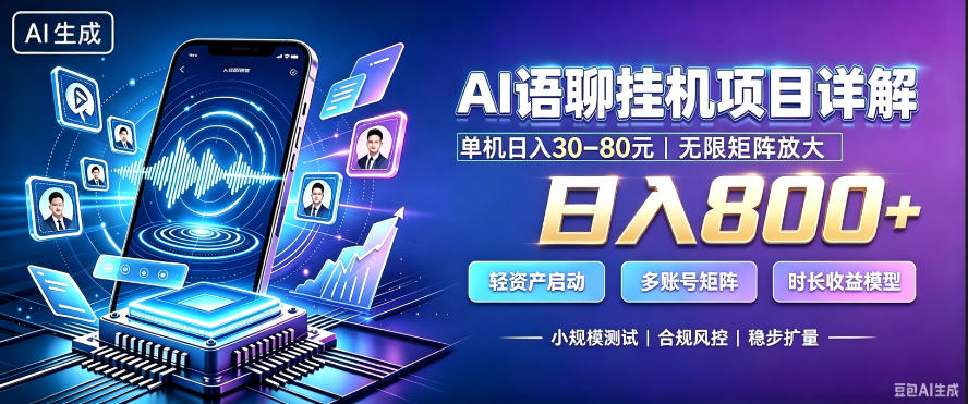 AI聊天挂G项目,日入800+,适用个人副业,支持工作室矩阵操作,放大收益【揭秘】 AI聊天挂G项目,日入800+,适用个人副业,支持工作室矩阵操作,放大收益【揭秘】