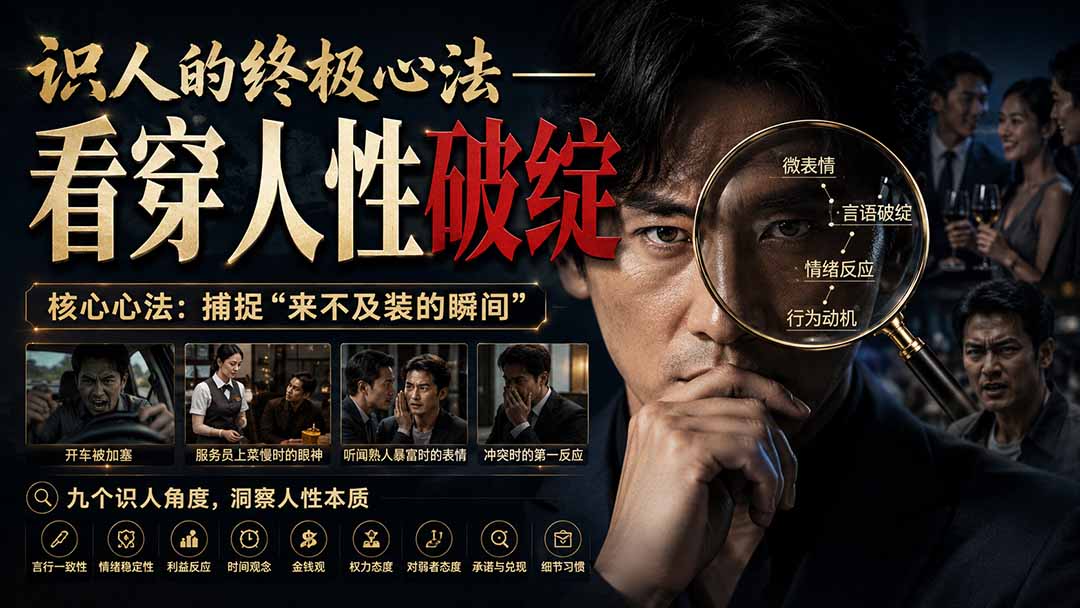 (20300期)付费文章:识人的终极心法——看穿人性破绽 (20300期)付费文章:识人的终极心法——看穿人性破绽