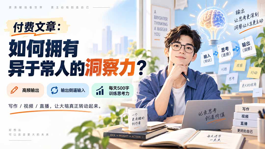 (20558期)付费文章:如何拥有异于常人的洞察力? (20558期)付费文章:如何拥有异于常人的洞察力?