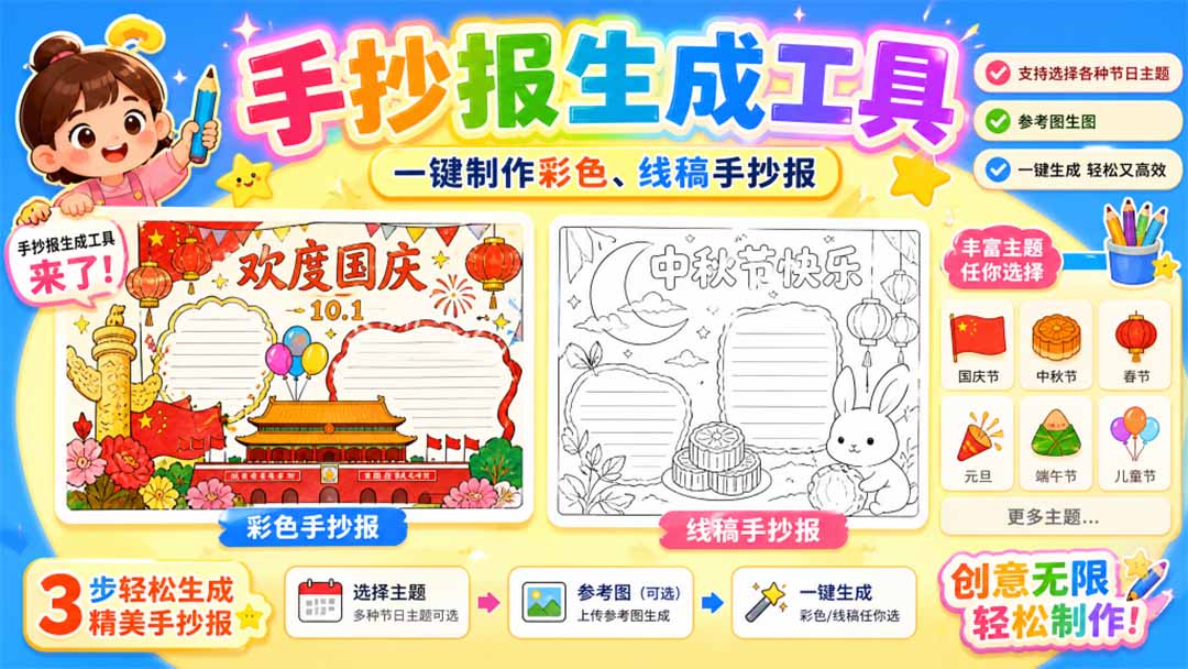 (20265期)手抄报批量生成工具来了,完全免费,告别豆包生图,这个高清无水印 (20265期)手抄报批量生成工具来了,完全免费,告别豆包生图,这个高清无水印