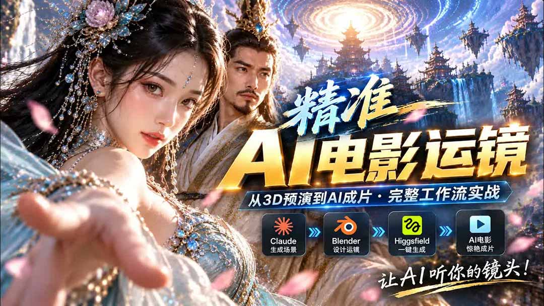 (20503期)AI视频终于能精准运镜了!Claude + Blender + Higgsfield 免费插件实测 (20503期)AI视频终于能精准运镜了!Claude + Blender + Higgsfield 免费插件实测