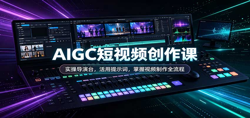 AIGC短视频创作课：实操导演台，活用提示词，掌握视频制作全流程