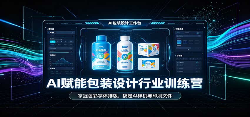 AI赋能包装设计行业训练营:掌握色彩字体排版,搞定AI样机与印刷文件 AI赋能包装设计行业训练营:掌握色彩字体排版,搞定AI样机与印刷文件