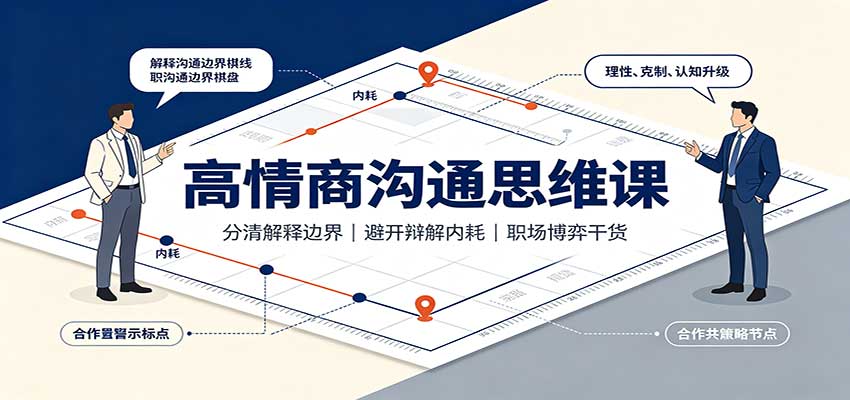 高情商沟通思维课:分清解释边界,避开辩解内耗,职场博弈干货 高情商沟通思维课:分清解释边界,避开辩解内耗,职场博弈干货