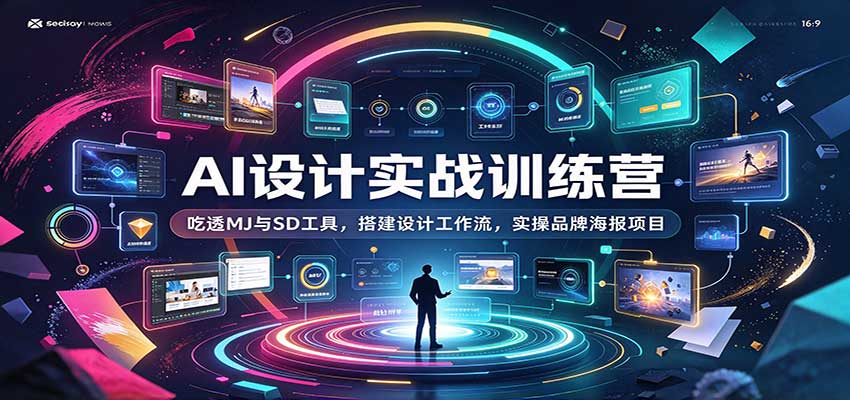 AI设计实战训练营:吃透MJ与SD工具,搭建设计工作流,实操品牌海报项目 AI设计实战训练营:吃透MJ与SD工具,搭建设计工作流,实操品牌海报项目