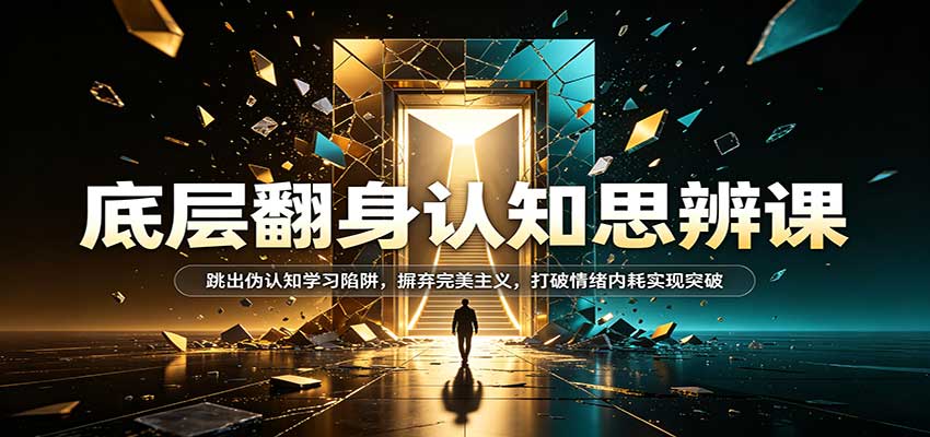 底层翻身认知思辨课:跳出伪认知学习陷阱,摒弃完美主义,打破情绪内耗实现突破 底层翻身认知思辨课:跳出伪认知学习陷阱,摒弃完美主义,打破情绪内耗实现突破