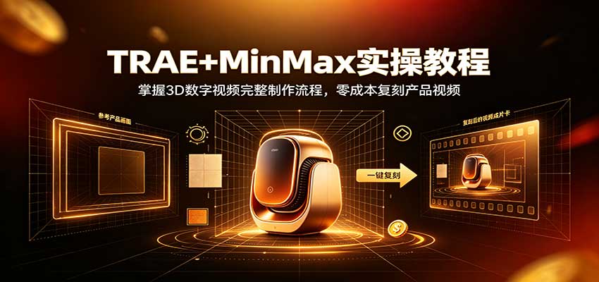 TRAE+MinMax实操教程:掌握3D数字视频完整制作流程,零成本复刻产品视频 TRAE+MinMax实操教程:掌握3D数字视频完整制作流程,零成本复刻产品视频