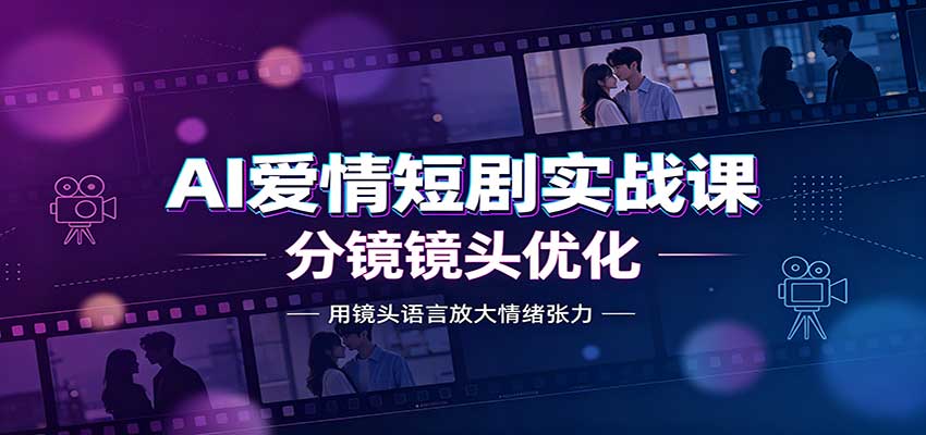 AI爱情短剧实战课:故事剧本创作,分镜镜头优化,智能体提示词 AI爱情短剧实战课:故事剧本创作,分镜镜头优化,智能体提示词