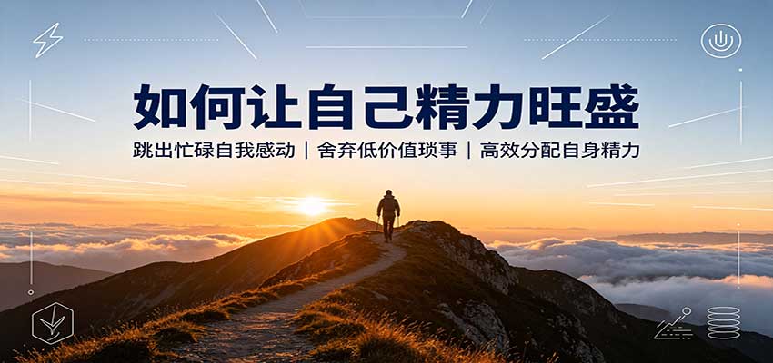 如何让自己精力旺盛:跳出忙碌自我感动,舍弃低价值琐事,高效分配自身精力 如何让自己精力旺盛:跳出忙碌自我感动,舍弃低价值琐事,高效分配自身精力