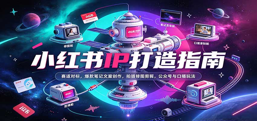 小红书IP打造指南:赛道对标,爆款笔记文案创作,拍摄修图剪辑,公众号与口播玩法 小红书IP打造指南:赛道对标,爆款笔记文案创作,拍摄修图剪辑,公众号与口播玩法