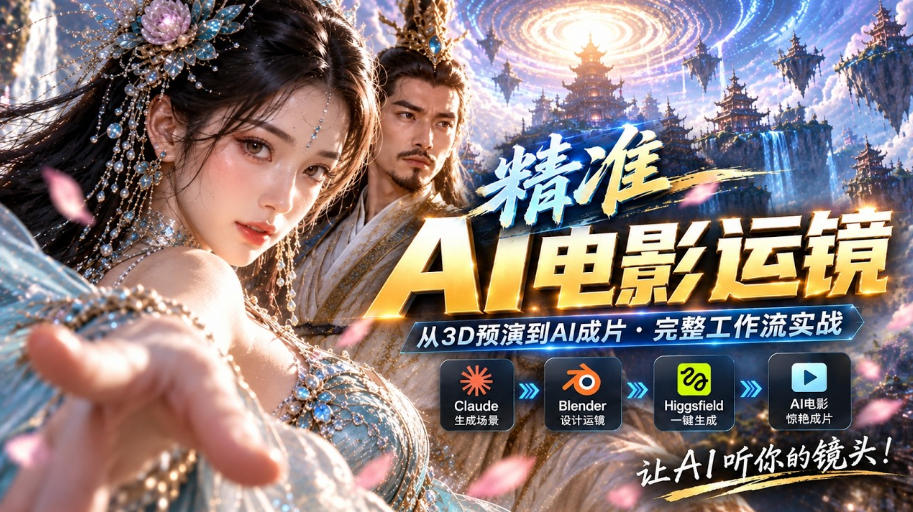 AI视频终于能精准运镜了!Claude+Blender+Higgsfield免费插件实测 AI视频终于能精准运镜了!Claude+Blender+Higgsfield免费插件实测