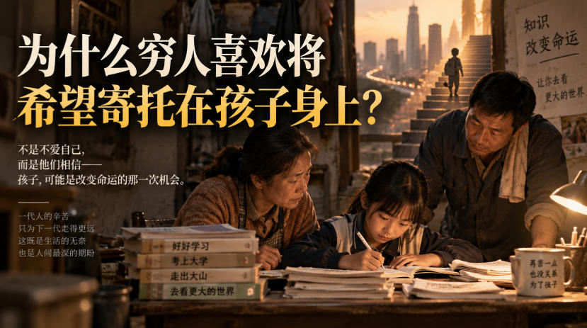 某社群精品文章:为什么穷人喜欢将希望寄托在孩子身上? 某社群精品文章:为什么穷人喜欢将希望寄托在孩子身上?