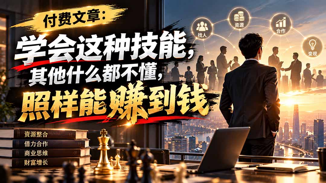 (20920期)付费文章:学会这种技能,其他什么都不懂,照样能賺到钱 (20920期)付费文章:学会这种技能,其他什么都不懂,照样能賺到钱