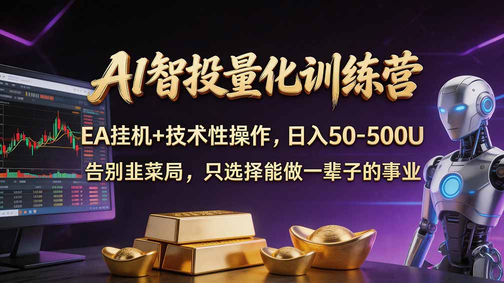 (21016期)普通人也能玩转 AI 量化:不盯盘、不熬夜,一套智投 EA 让策略自动跑 (21016期)普通人也能玩转 AI 量化:不盯盘、不熬夜,一套智投 EA 让策略自动跑