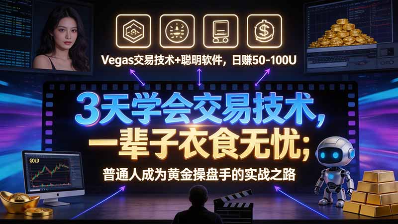 (21214期)3 天学会 顺势而为交易系统,趋势看得懂、下单有依据:软件自动帮你盯盘,新手也能稳定复利 (21214期)3 天学会 顺势而为交易系统,趋势看得懂、下单有依据:软件自动帮你盯盘,新手也能稳定复利