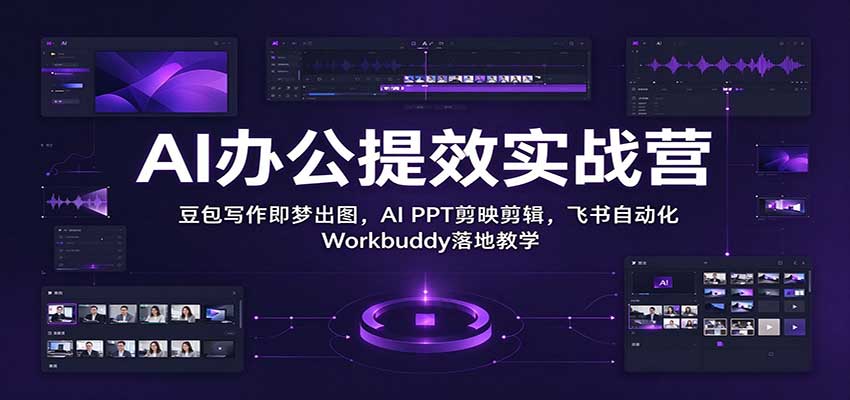 AI办公提效实战营:豆包写作即梦出图,AI PPT剪映剪辑,飞书自动化 Workbuddy落地教学 AI办公提效实战营:豆包写作即梦出图,AI PPT剪映剪辑,飞书自动化 Workbuddy落地教学