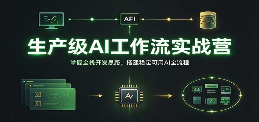 生产级AI工作流实战营:掌握全栈开发思路,搭建稳定可用AI全流程 生产级AI工作流实战营:掌握全栈开发思路,搭建稳定可用AI全流程