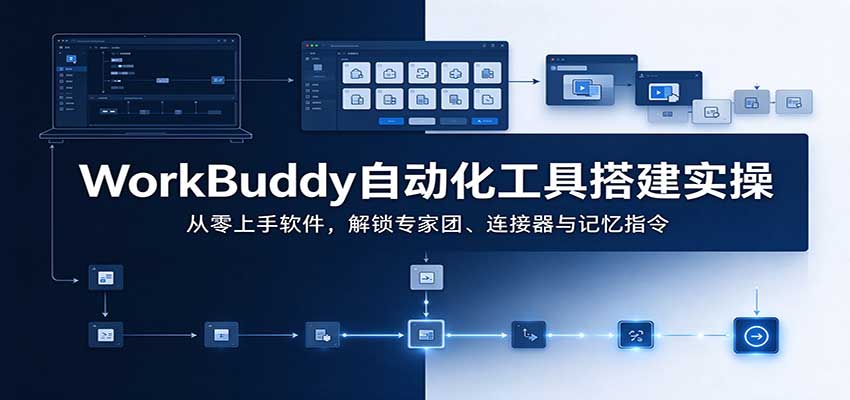 WorkBuddy自动化工具搭建实操:从零上手软件,解锁专家团、连接器与记忆指令 WorkBuddy自动化工具搭建实操:从零上手软件,解锁专家团、连接器与记忆指令