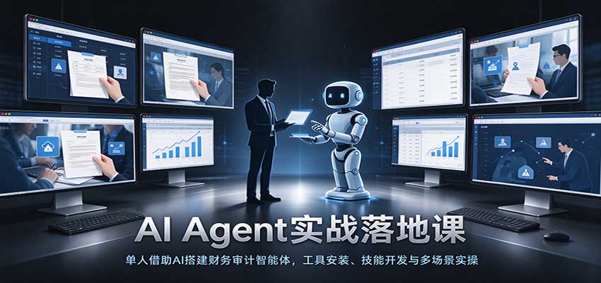 AI Agent实战落地课:单人借助AI搭建财务审计智能体,工具安装、技能开发与多场景实操 AI Agent实战落地课:单人借助AI搭建财务审计智能体,工具安装、技能开发与多场景实操